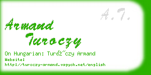 armand turoczy business card